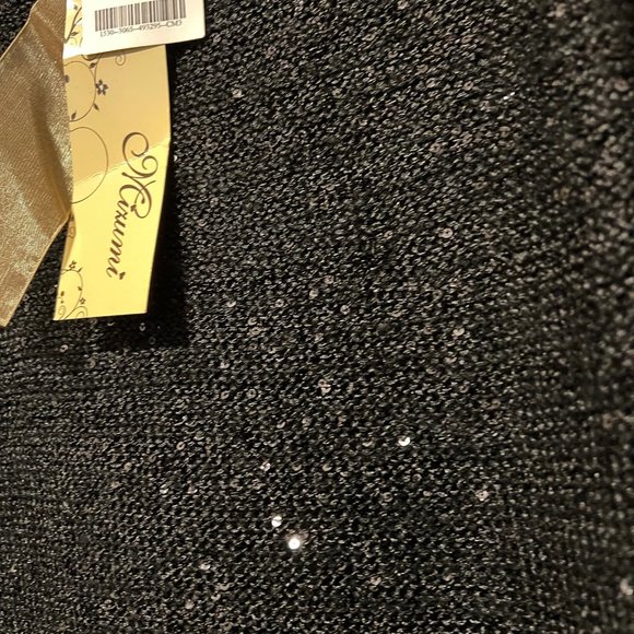 Mirumi-NWT-Long sleeve Sparkle Sweater-Sheer-Lace-Medium-Open Back-Long in back - Picture 6 of 14